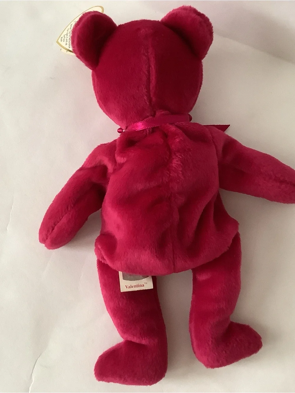 Ty beanie baby, Valentino. Retired 1998 to 1999 with errors.